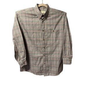 ORVIS Mens‎ Plaid Button Down Shirt Long Sleeve 100% Cotton Size Large